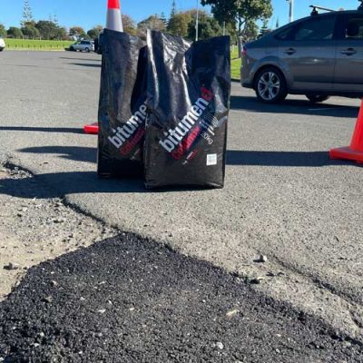 Pothole Filled with Coldmix