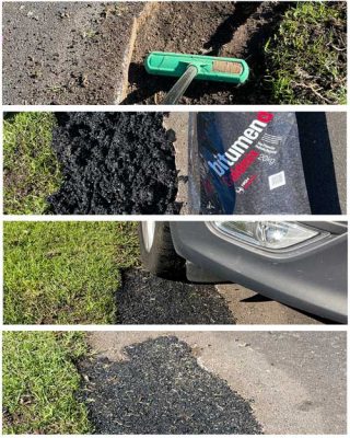 How to fill an asphalt pothole